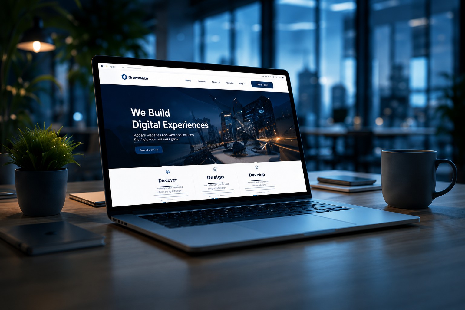 Screenshot of a local services website built by DeepAbi