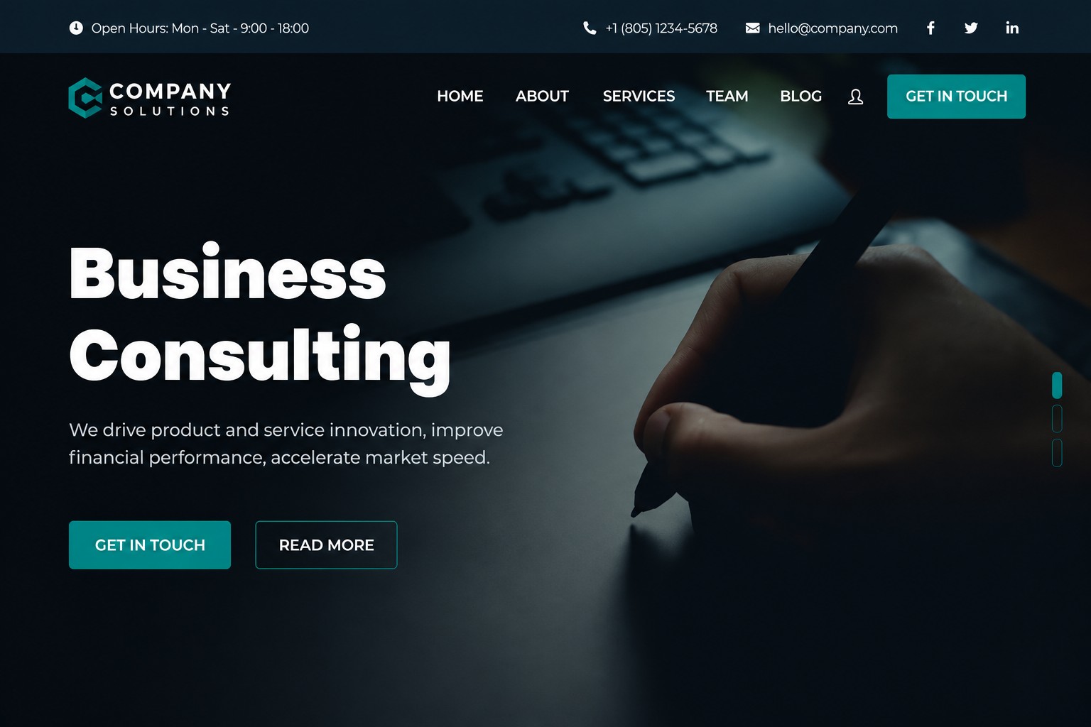 Real business website design example built by DeepAbi