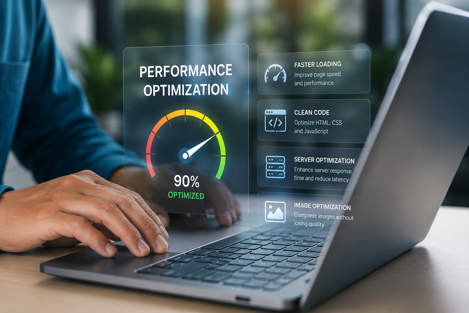 Website performance optimization metrics example