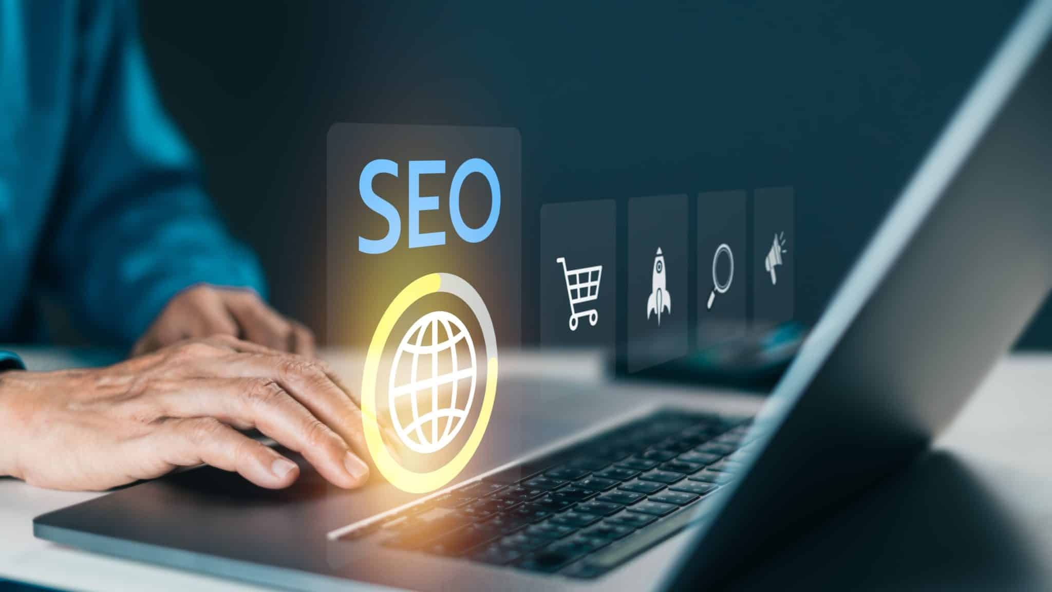 SEO analytics and search performance dashboard example